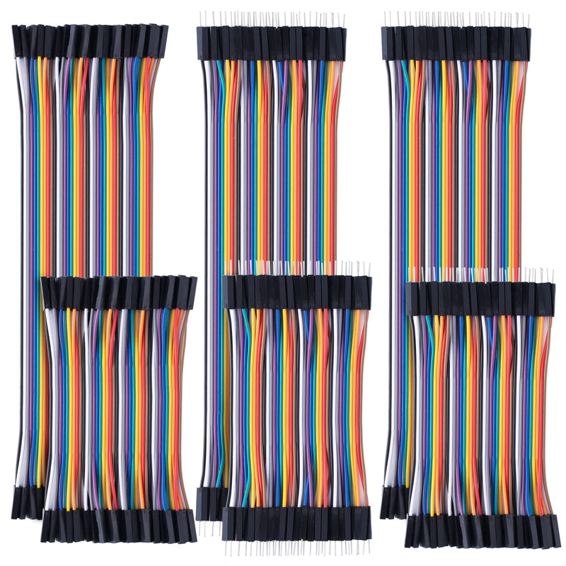 [Australia - AusPower] - 10cm+20cm 240pcs Breadboard Jumper Wires Cable Kit Male to Female, Male to Male, Female to Female Compatible with Arduino Projects and Raspberry Pi. 10+20cm 