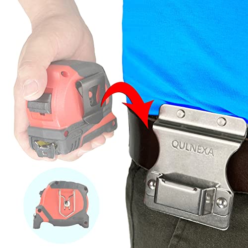 Clip On Tool Belt Drill Holder, Holster Tool Belt Clip for Tape Measure Holder Clip Holster Cordless Drill, Impact, Nailer, Any Tools with Hanger Clips