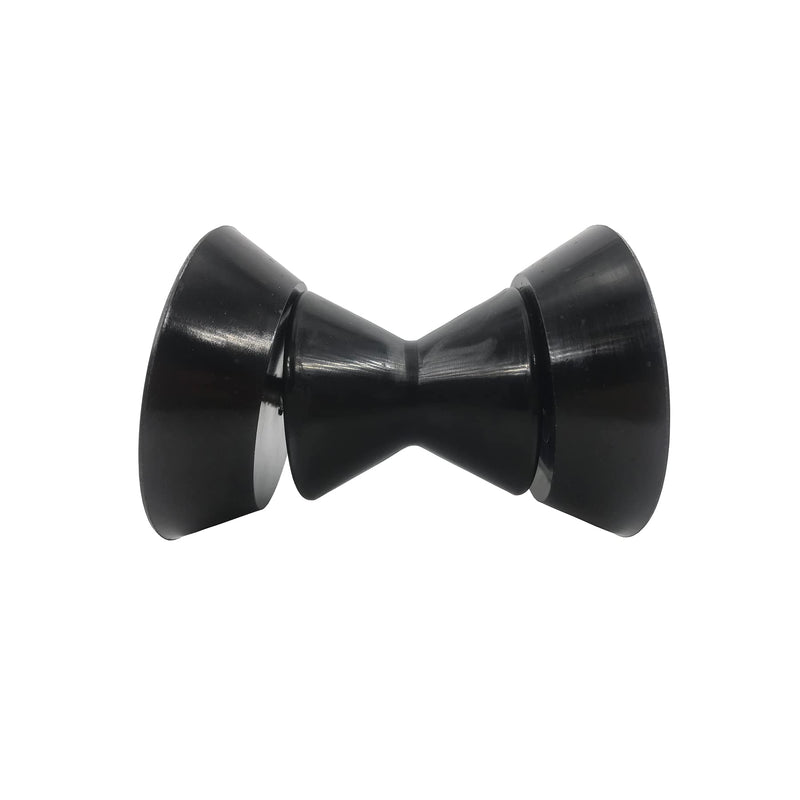 3 Inch Boat Trailer Roller Assembly Bow Stop Bell Roller with 1/2 Inch Shaft fits 3 Inch Bracket Black