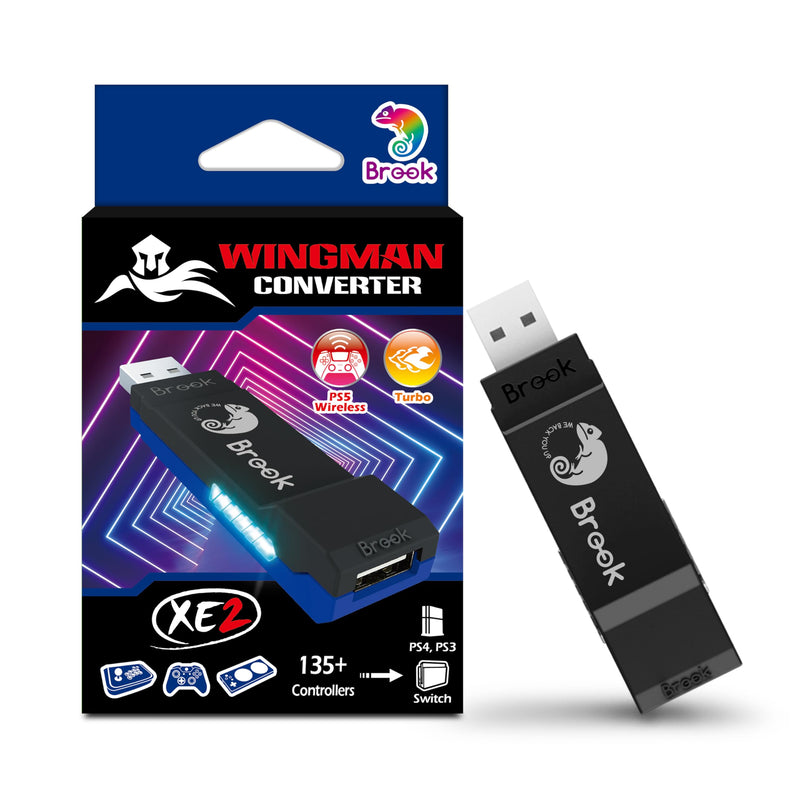 [Australia - AusPower] - Brook Wingman XE 2 Converter - Two in One Wireless Controller Adapter for PS, Switch Consoles, and PC, Supports Remap and Adjustable Turbo 