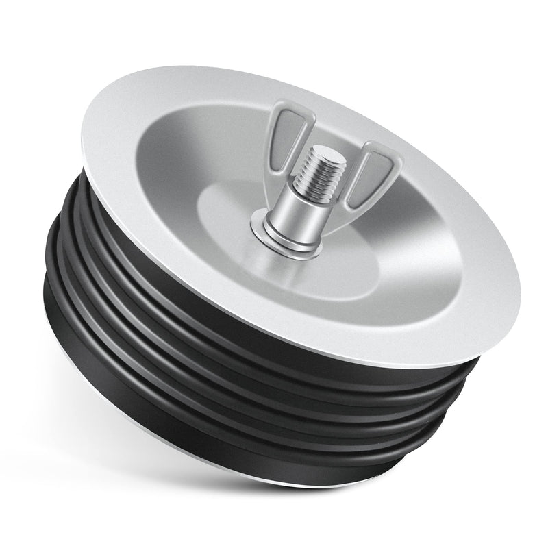 [Australia - AusPower] - Steel Mechanical Test Plug, Sturdy Sewer Cleanout Cap with Galvanized Screw and Wing Nut Fit for Most Pipe Sink Pool (4 Inch) 1 4 Inch 