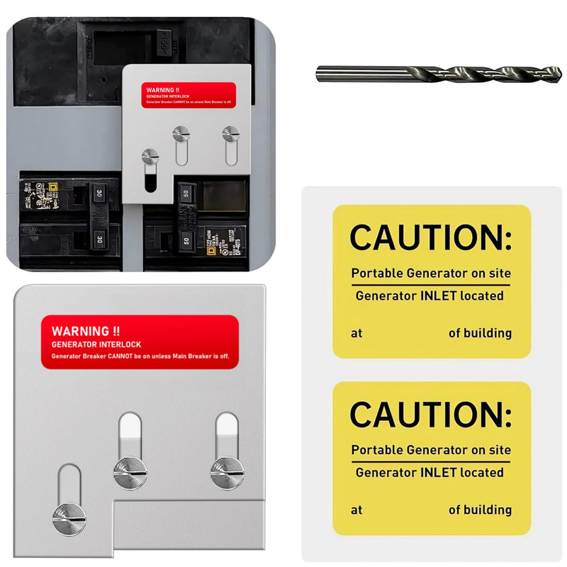 [Australia - AusPower] - Generator Interlock Kit Compatible with Square D QO or Homeline 150 or 200 amp Panels.1 3/8 inches Spacing Between Main and Generator Breaker.Professional and Interlock Kit(1set) 1 