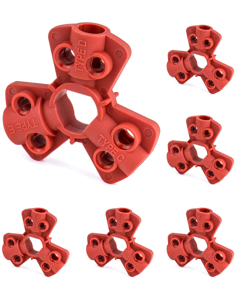 [Australia - AusPower] - QWORK Pneumatic Quick-Disconnect Lockout, Pack of 6 - Suitable for 1/4", 3/8", 1/2" Male Connectors 