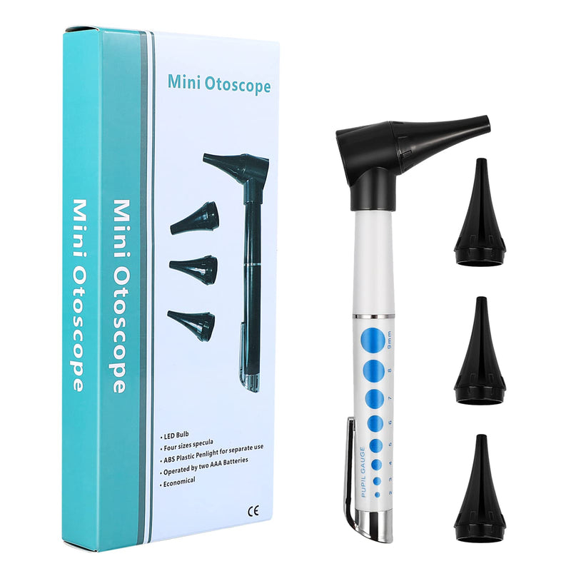 [Australia - AusPower] - Healifty Otoscope with Light - Ear Scope Otoscope with 4 Otoscope Covers, Diagnostic Ear Care Tool for Nurse, Children, Adults & Pets, Pocket Size, without Battery Style 2 