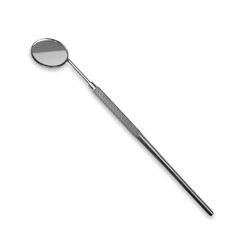 [Australia - AusPower] - Stainless Steel Dental Mirror #5 with Handle 6.5", Dentist Tool for Teeth Cleaning Inspection, Eyelash Extensions Mirror, Inspect Instrument for Makeup 