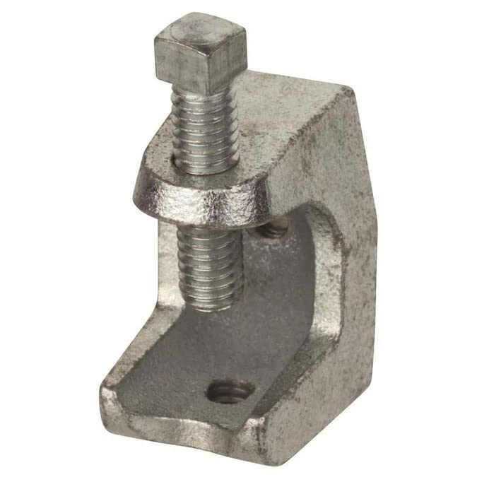 [Australia - AusPower] - 1/4 in. Strut Channel Beam Clamp (Top Clamp) - Silver Electro-galvanized 1/4-inch 