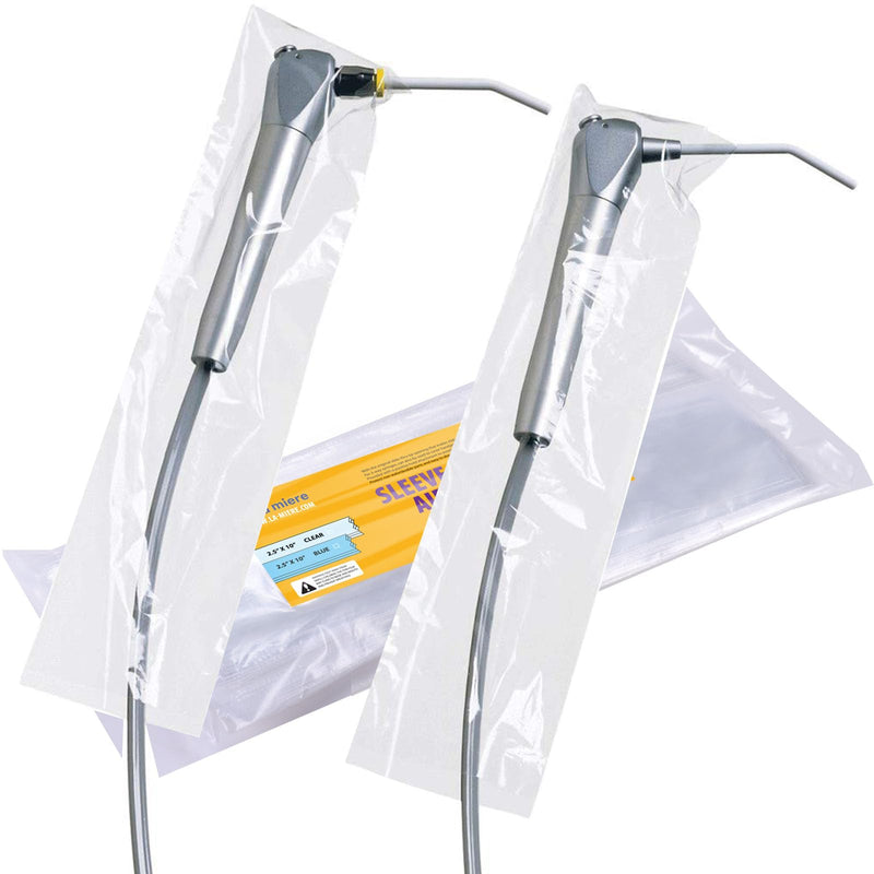 [Australia - AusPower] - Clear Refill 500/PK 2.5 inch X 10 inch Air and Water Syringe Sleeve, Precut Opening Syringe Sleeve,3 -Way Syringes (Clear, Refill 500/PK) Clear Refill PK 1 