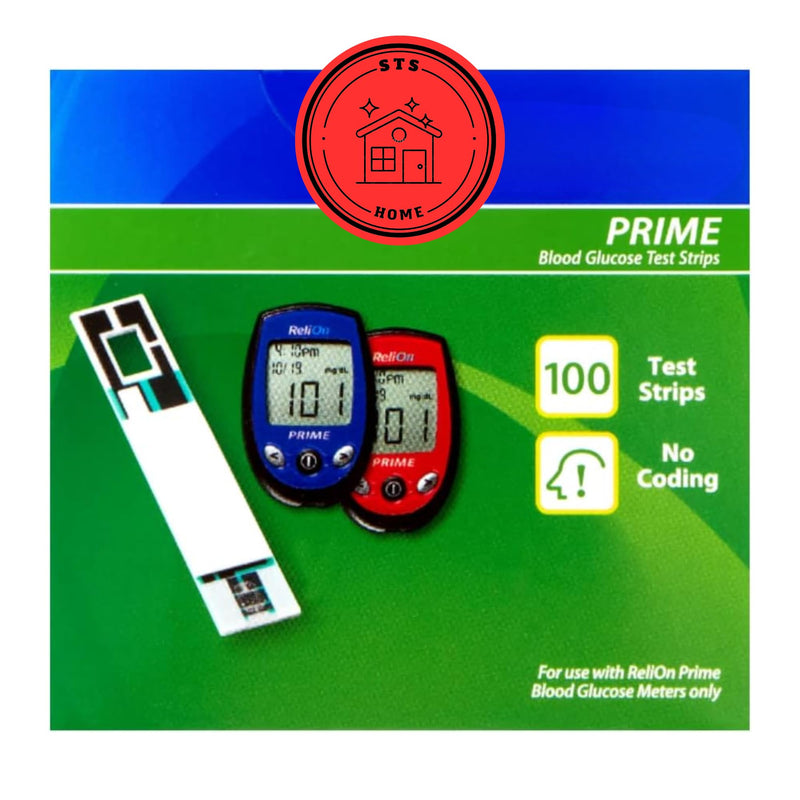[Australia - AusPower] - Prime Blood Glucose Test Strips | Blood Glucose Test Strips | Test Strips for Diabetes | Blood Sugar Test Strips | Diabetic Test Strips | Prime Test Strips 100 Count + STS Sticker. 100 Count (Pack of 1) 