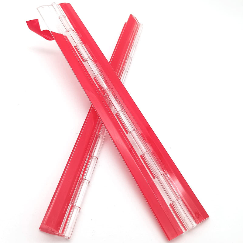 [Australia - AusPower] - Acrylic Hinge 300mm Continuous Piano Hinge 11.8" Transparent Plastic Acryl-Hinge?Self-Adhesive?, for DIY Box, Aquarium,Golf cart Tray,Display Stand Etc.Adhesive Hinge 2Pcs 2pcs transparent 