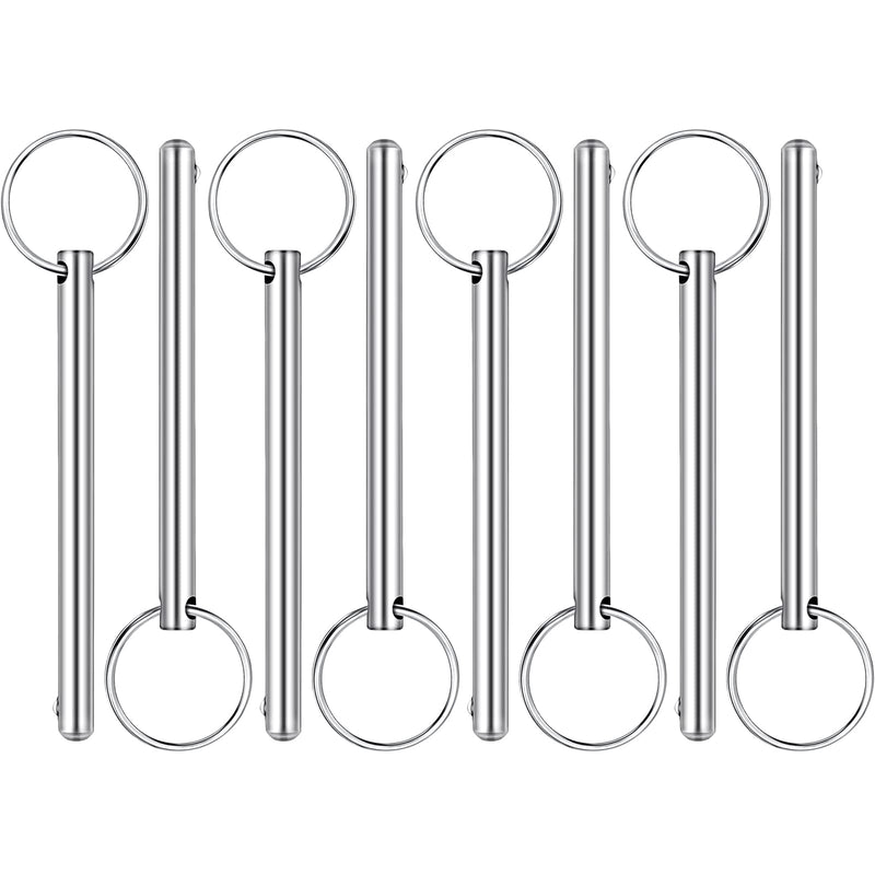 [Australia - AusPower] - LEIFIDE Quick Release Pin for Bimini Top,Diameter 0.25 inch, Usable Length 2 x 19/25'' (70mm) Total Length 3 x 3/20'' (80mm) Bimini Top Pin Marine Hardware Pin Stainless Steel Trailer Pin (8 Pcs) 8 