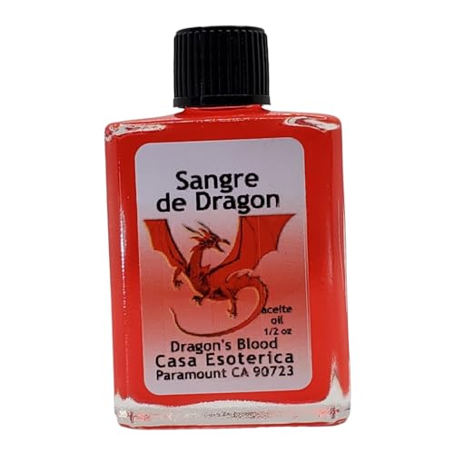Dragon's Blood Oil (Sangre de Dragon Aceite) Spiritual Anointing Oil by CASA ESOTERICA MAGICK SPACE - Protective Spell - Ward Off Negative Energy & Boost Power-0.5 FL OZ (1 Pack) 1