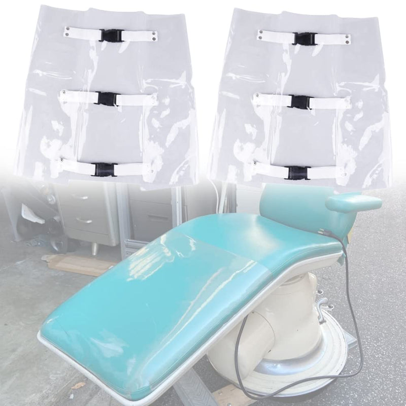 [Australia - AusPower] - Dental Chair Foot Cover Pad with Elastic Bands, Dental Practice Dustproof Protector Supplies, 17"L x 14"W, 2 Pcs 