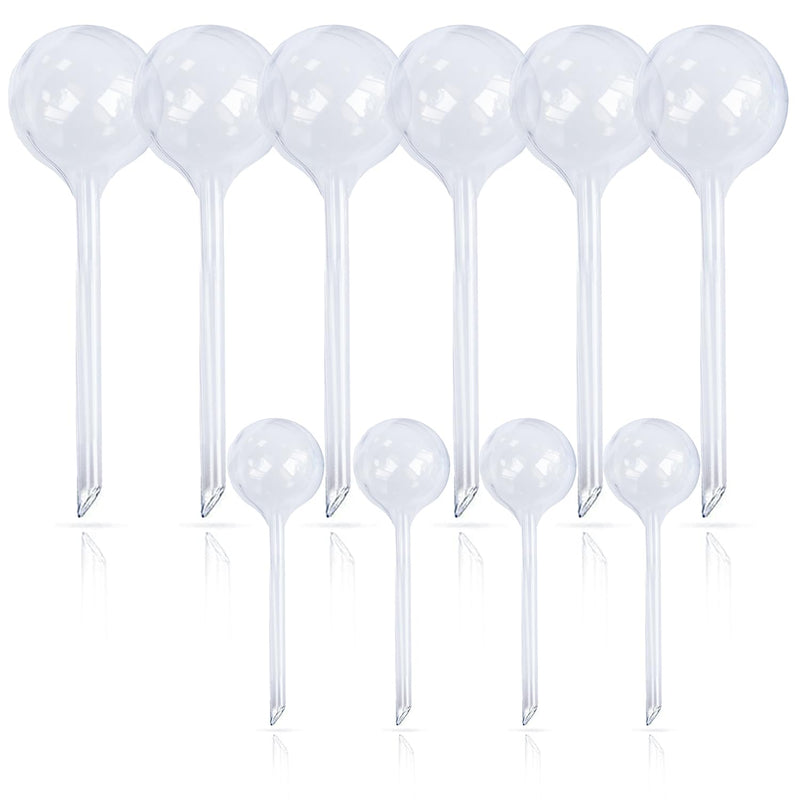 [Australia - AusPower] - 10pcs Plant Watering Devices, Planter Self Watering Globes for Home Potting, Plastic Garden Flower Plant Watering Spikes Automatic Plant Waterer System Set Suit for All Indoor Outdoor Plant B.clear 