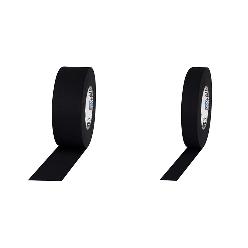 Pro Gaffer Gaffers Tape, 2 in x 55 yd & 1 in x 55 yd, Black
