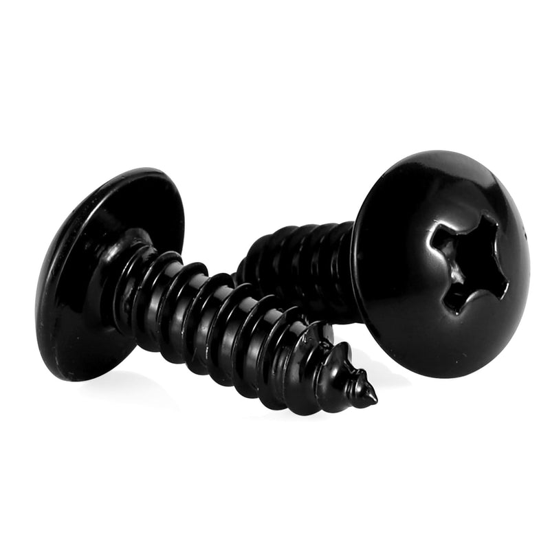 [Australia - AusPower] - #6 x 1/2" Truss Head Wood Screws Sheet Metal Screw, Self Tapping, 18-8 Stainless Steel 304 Black Finish, 100 PCS #6 x 1/2" 