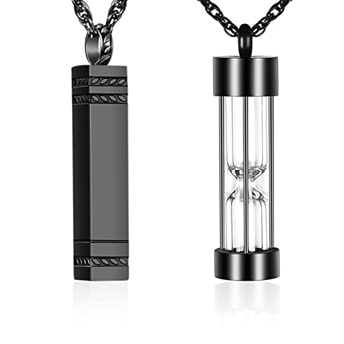abooxiu Urn Necklace for Ashes & Hourglass Ashes Necklace