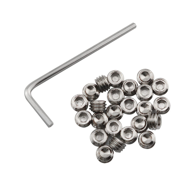 [Australia - AusPower] - Socket Set Screws DGBRSM 25pcs 10-32 x 1/8" Stainless Steel Allen Head Hex Hexagon Socket Set Screws Cup Point with Hex Key Wrench 10-32 x 1/8Inch 