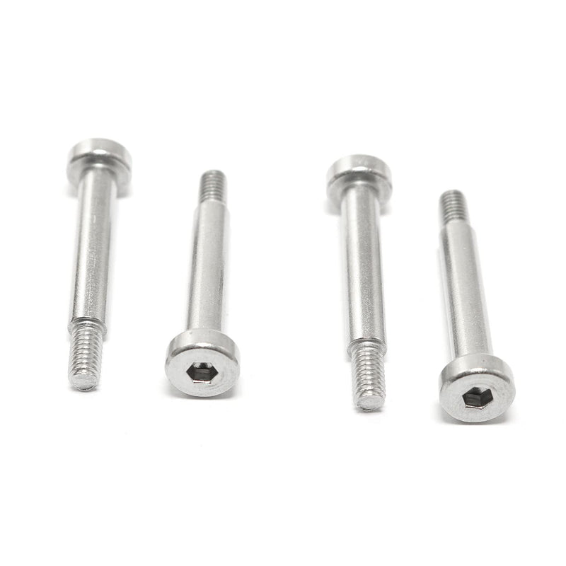 [Australia - AusPower] - 4pcs 304 Stainless Steel Hex Socket Shoulder Bolt M4 Thread 5mm Shoulder Dia 25mm Shoulder Length for Textile, Hydraulic, Injection Molding and Machinery Industries M4x25mm 