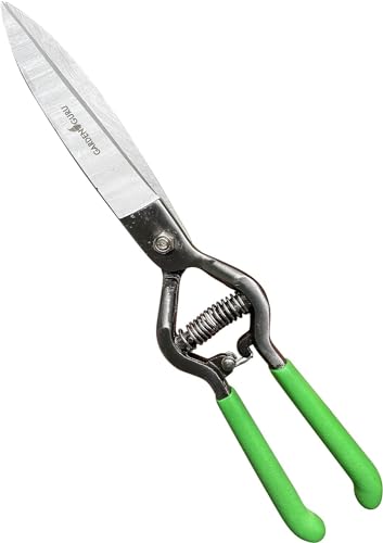 Garden Guru hand grass clipper scissors with forged steel shears and comfort grip handles for lawn edging