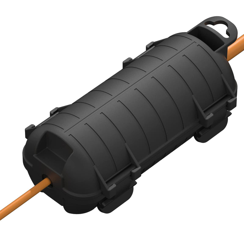 [Australia - AusPower] - Extension Cord Cover Outdoor, Cord Connector Protector IP54 Water-Resistant, Indoor Electrical Safety Box for Plug Outlet Tool Holiday Light Black 1 pack 