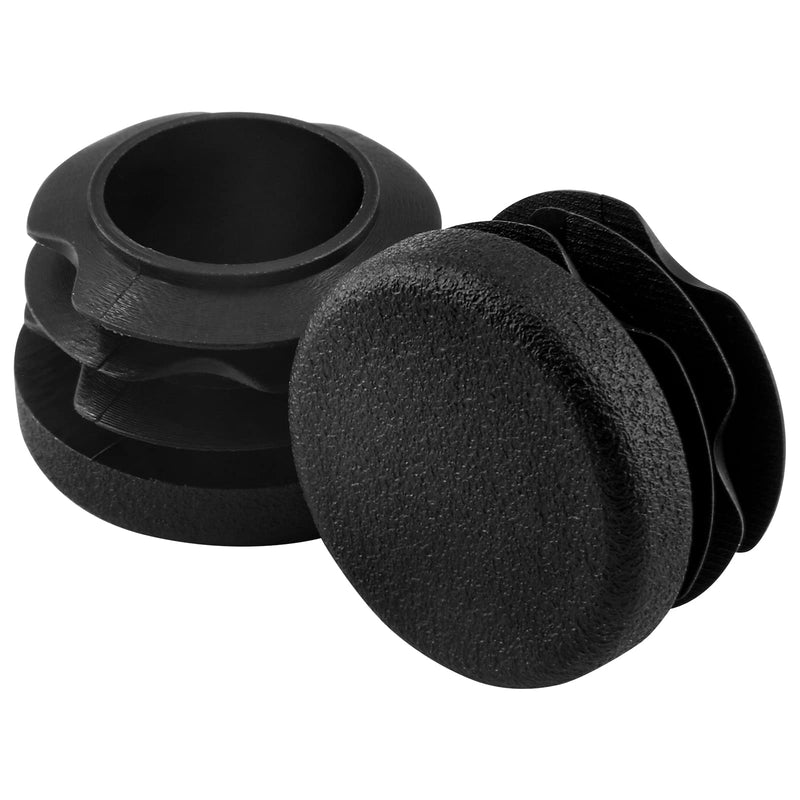 [Australia - AusPower] - 24 Pcs 1-1/8" Round Plastic Plug, Black Round Plastic End Cap Furniture Finishing Plug for Pipe Post, Chairs and Furniture 24 1-1/8 Inch 