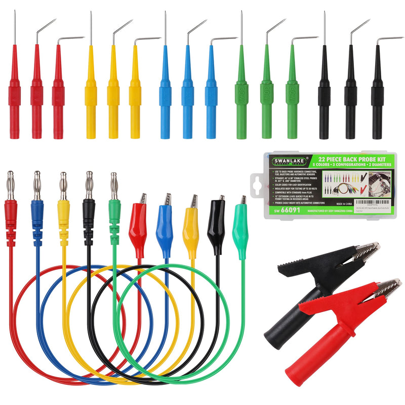 [Australia - AusPower] - SWANLAKE 22PCS Back Probe Kit, Back Probe Pin Kit 