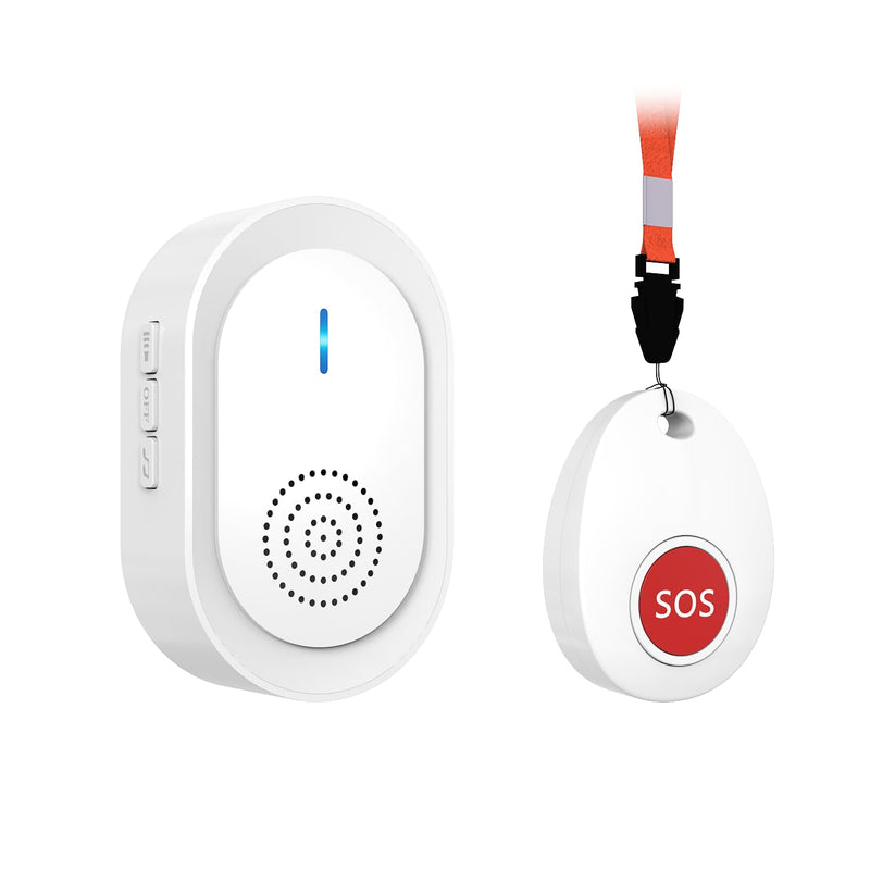 [Australia - AusPower] - CallToU Wierless Caregiver Pager Call Button Emergency Button Systems Call Bell for Elderly/Visually Impaired/Patients/Disabled Elderly Monitoring (600+ ft) CC06 1-1 US 