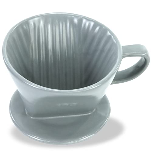 Pour Over Ceramic, Coffee Dripper Ceramic Coffee Maker,Grey Grey