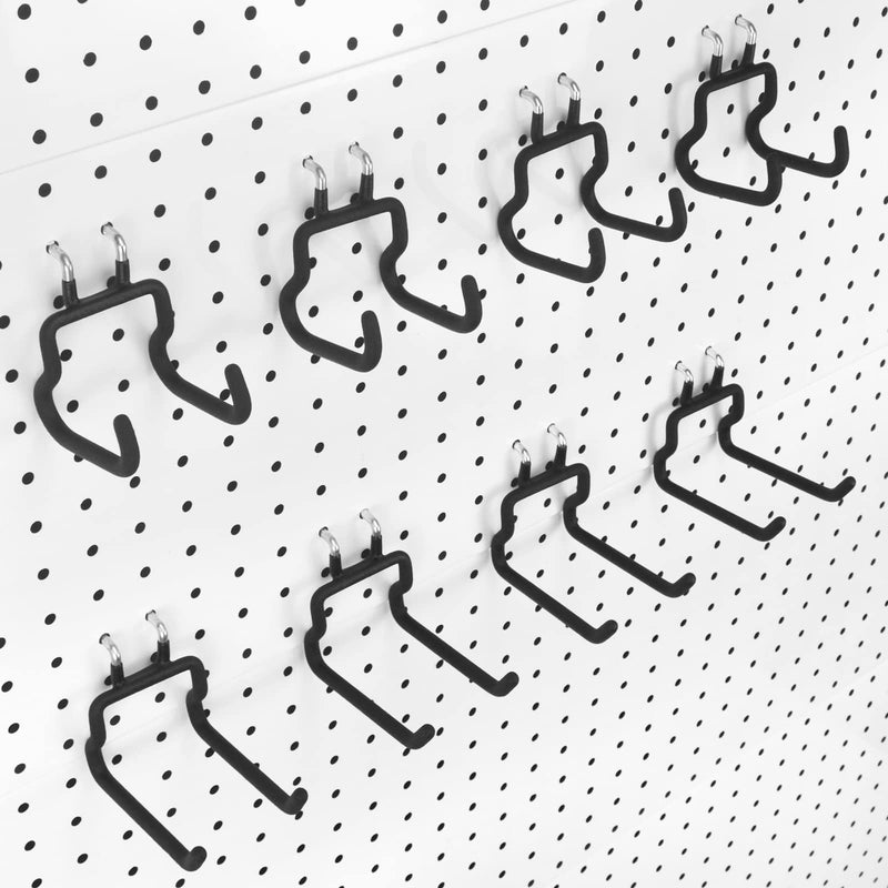 G.CORE 8-Pack Pegboard Hooks, Peg Board Tool Utility Hooks & Hangers Fit 1/4" Pegboards, Heavy Duty Metal Peg Board Shelving Hooks, Wall Organizers and Storage for Craft Room Garage Workbench Office