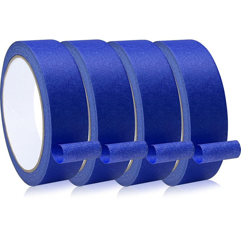 [Australia - AusPower] - 4 Rolls Premium Blue Painters Tape, Masking Tape, Adhesive Paint Tape (88yd=4*0.94in*22yd), Painter's Paper Tape for Wall Painting, DIY Artist Craft Arts, Decoration, Drafting, No Residue,Easy Removal 4 Rolls, 0.94" x 22 Yds 