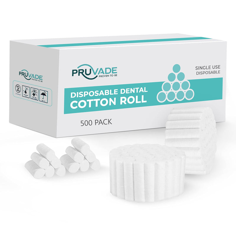 [Australia - AusPower] - Dental Gauze Rolls | 500 Pack | Cotton Rolls, Super Absorbent Nosebleed Plugs, 1.5 Rolled Cotton for Mouth | Comfortable and Flexible Mouth Cotton Rolls, Non-Sterile Gauze| 500 Pack 