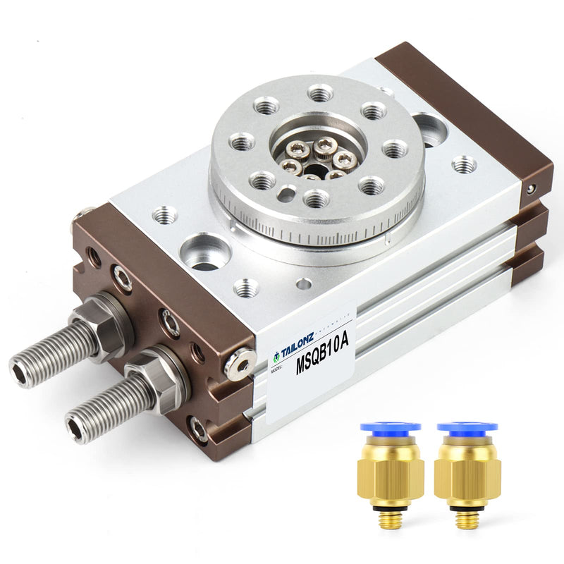 [Australia - AusPower] - TAILONZ PNEUMATIC Pneumatic Rotary Rotary 180 Degrees Cylinder Gear Type Three Position Rotating Pendulum Table Cylinder MSQB-10A 