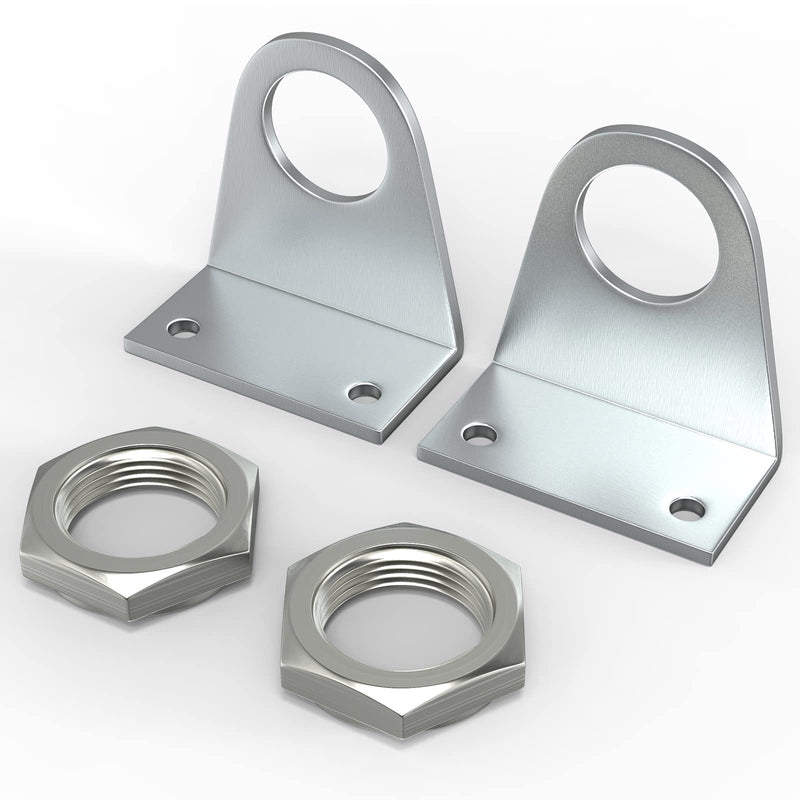 [Australia - AusPower] - TAILONZ PNEUMATIC Cylinder Connecting Rod Splint mounting Bracket 2PCS and nut 2PCS, MA/MAL Pneumatic Parts, Suitable for 20mm,25mm Cylinder Diameter LB tripod-20/25 