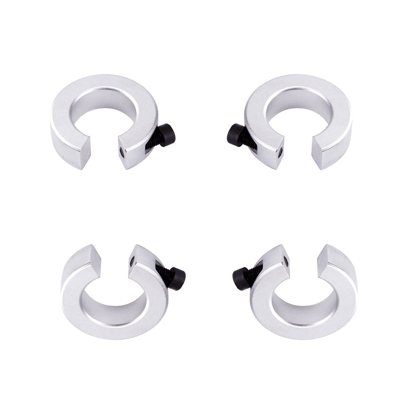 [Australia - AusPower] - (Pack of 4) Shaft Collar Set for Linear Rail SBR20, All in One Clamp-on Shaft Collar with M4 Set Screw, Bore 20mm, OD 40mm, Thickness 12mm 20mm Bore Size 