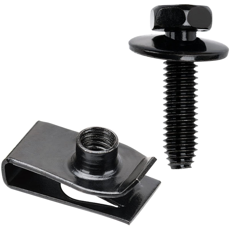 [Australia - AusPower] - OAUTOO 20Sets M6-1.0 Bolts & U-Nuts Assortment 