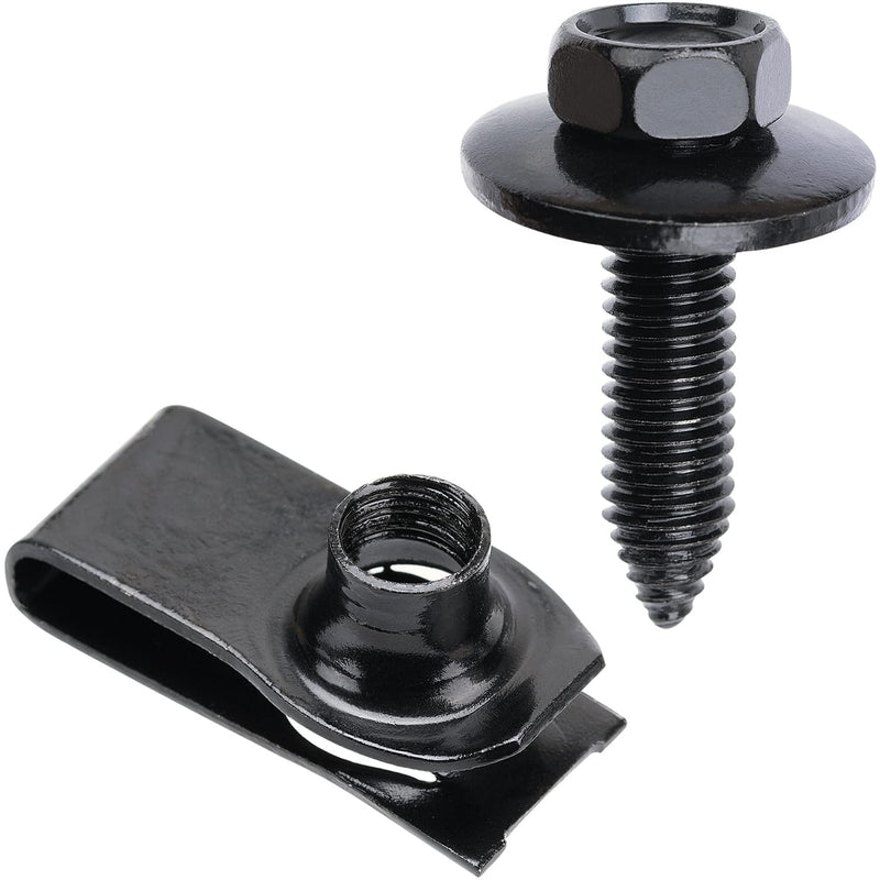 [Australia - AusPower] - OAUTOO 20Sets M8-1.25 Bolts & U-Nuts Assortment 
