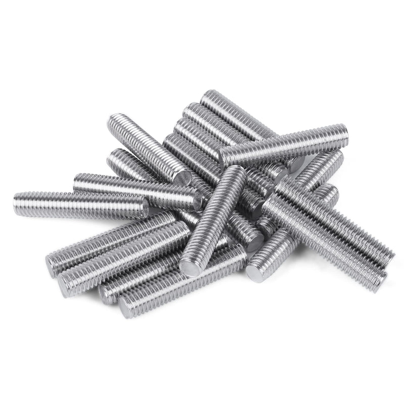 [Australia - AusPower] - Pack of 20 ]M6 x 50 mm Length 304 Stainless Steel Fully Threaded Rod Bar Studs Silver Tone 