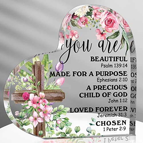 Gerrii Christian Gifts for Women Bible Verse Plaque, Blossom
