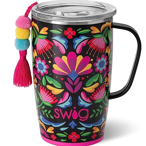 Swig Life 18oz Insulated Travel Mug with Handle & Lid, Caliente 18 Ounces