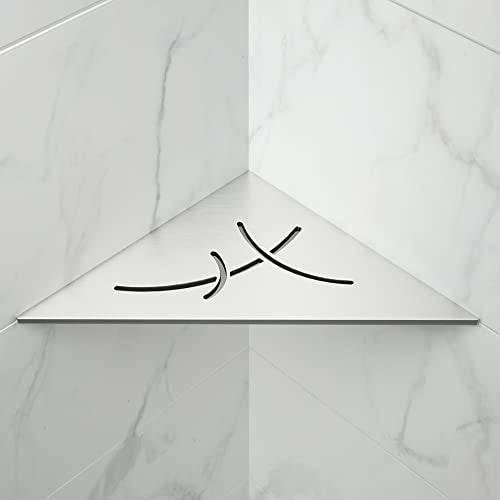 Corner Shower Shelf 10" Triangular Heavy Duty Shelf Brushed 10"-1 Pack