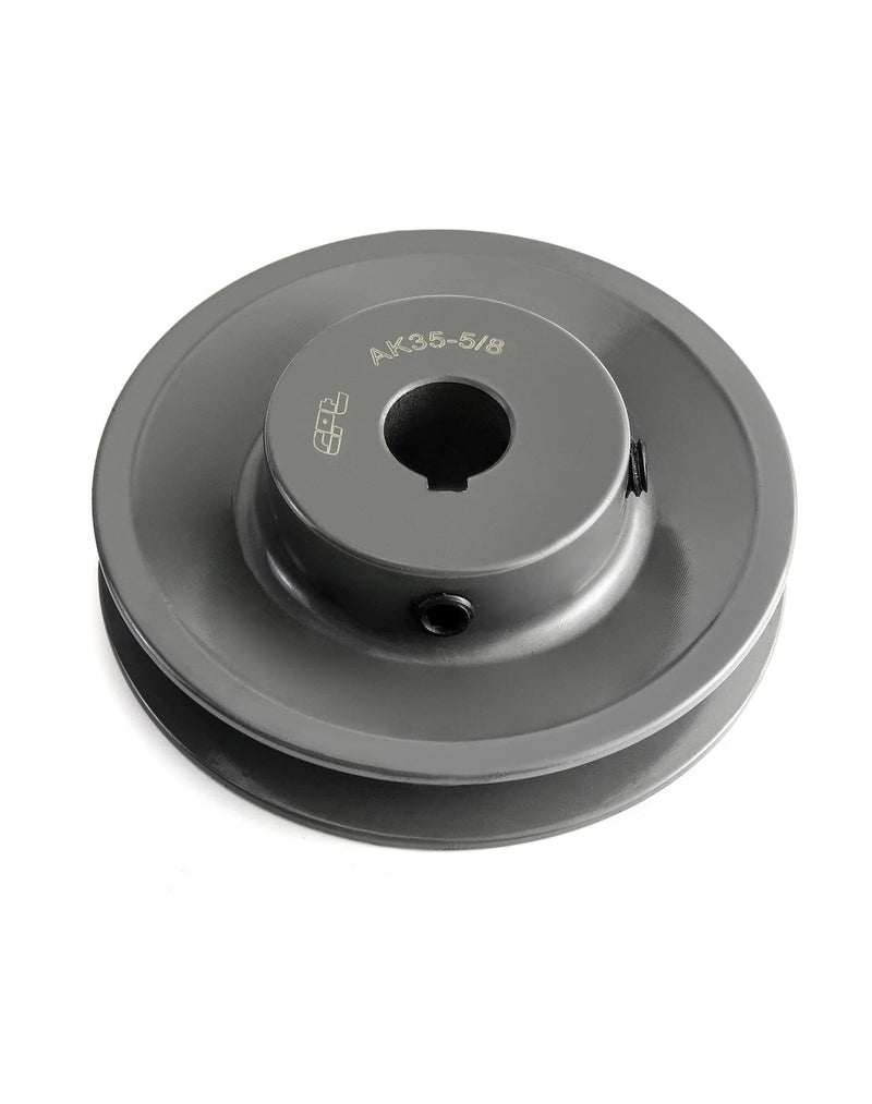 [Australia - AusPower] - QWORK AK3558 Single Groove Web Sheaves, 3.55" OD 5/8" Bore V-Belt Sheave, A Belt Section, Cast Iron,for V-Belt 1 Pack 