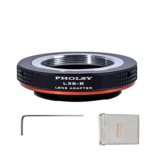PHOLSY Lens Adapter Compatible with LTM M39 Lens and Sony E Camera Leica 39mm to Sony E
