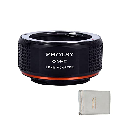 PHOLSY Lens Mount Adapter Compatible with Olympus OM Lens to Sony E Camera Olympus OM to Sony E