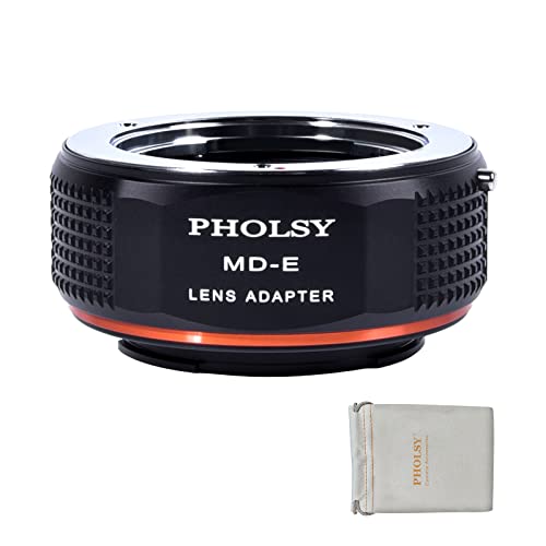 PHOLSY Lens Adapter Compatible with Minolta MD MC Lens and Sony E Camera Minolta MD to Sony E