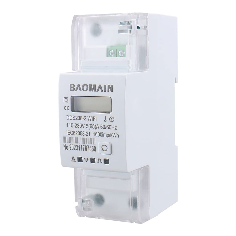 [Australia - AusPower] - Baomain Single Phase Smart Energy Meter DDS238-2 WiFi 110-230 VAC 5(65) Amp 50/60 Hz, 1600imp/kWh 