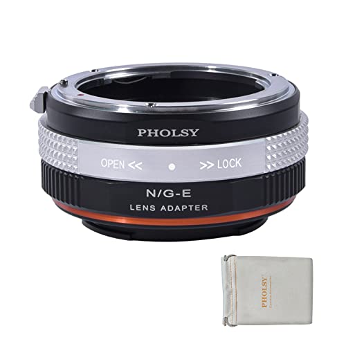 PHOLSY Lens Adapter Compatible with Nikon F (G-Type) Lens to Sony E Camera Nikon F or G to Sony E