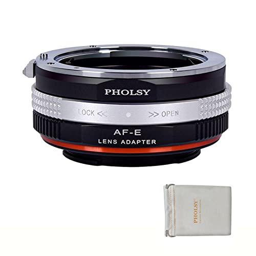 PHOLSY Lens Adapter Compatible with Sony A Minolta AF Lens to Sony E Camera Sony A / Minolta AF to Sony E
