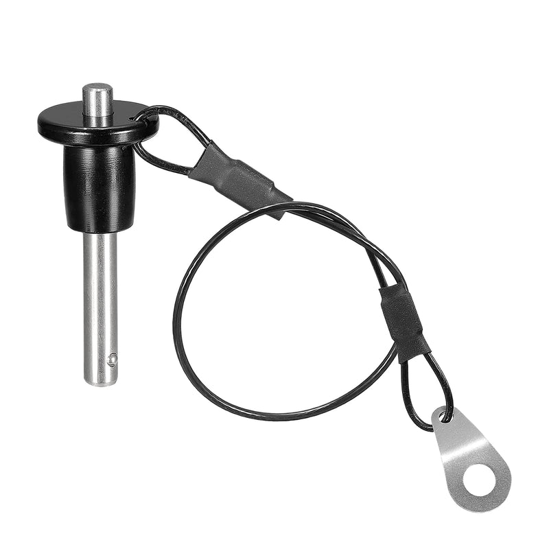 [Australia - AusPower] - uxcell Ball Locking Pins, 304 Stainless Steel Grip Push-Button Locking Quick Release Pin with 24cm Wire (6mm-20mm) 6mm-20mm 