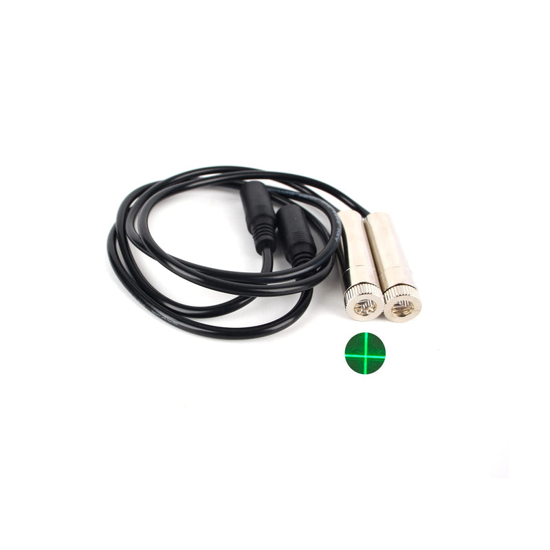 [Australia - AusPower] - DC green laser module industrial laser module, adjustable focal length line length 19.7 ″/50cm DC plug diameter 12mm traverse (traverse-2pack) traverse-2pack 
