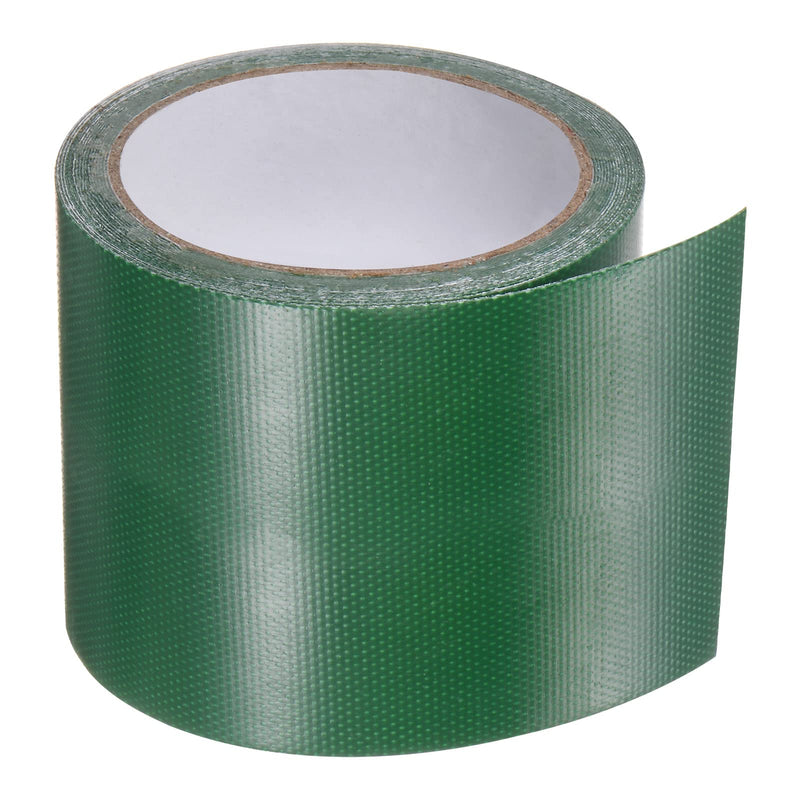 HARFINGTON Tarpaulin Repair Tape, 3.15" x14.6ft Universal Waterproof Awning Cloth Repair Tape for Crafts Home Improvement Outdoor Tent, Dark Green